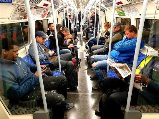 London’s underground packed after PM's Lockdown speech  Photograph