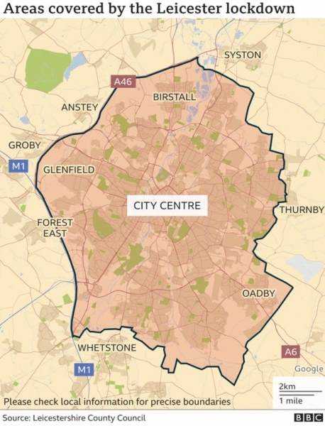 Leicester put under local lockdown Photograph