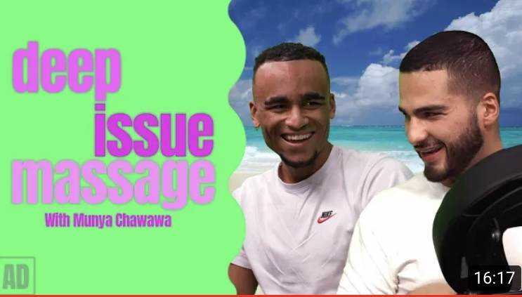Munya Chawawa introduces new series deep tissue massage to talk mental health Photograph