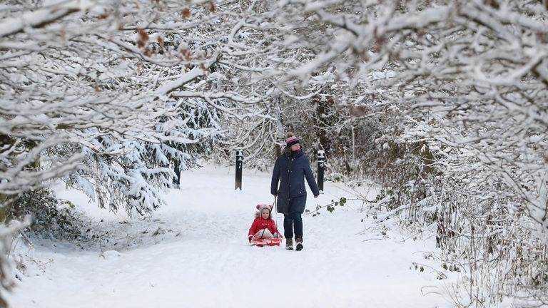 The UK records its coldest temperature since 1995 Photograph