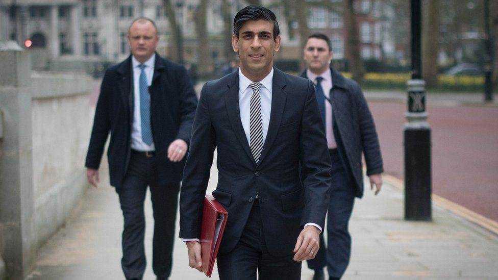 Rishi Sunak will extend the furlough scheme to September and broaden self-employment grants in the budget Photograph