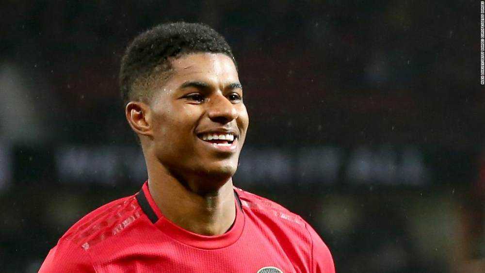 Marcus Rashford Accepts Pat Tillman Award at ESPY Awards Photograph