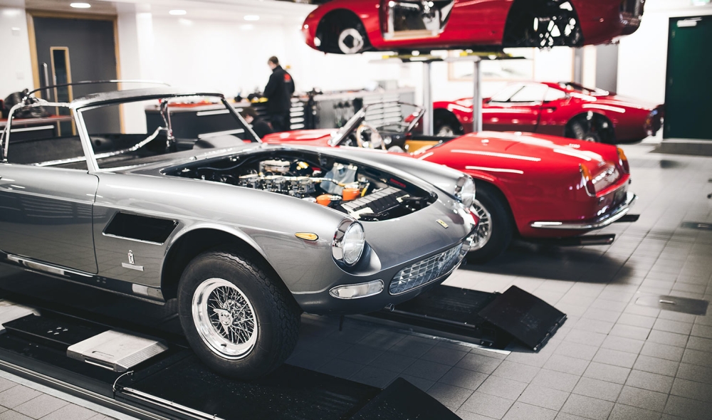 DK Engineering Contemporary Ferrari Servicing Photograph